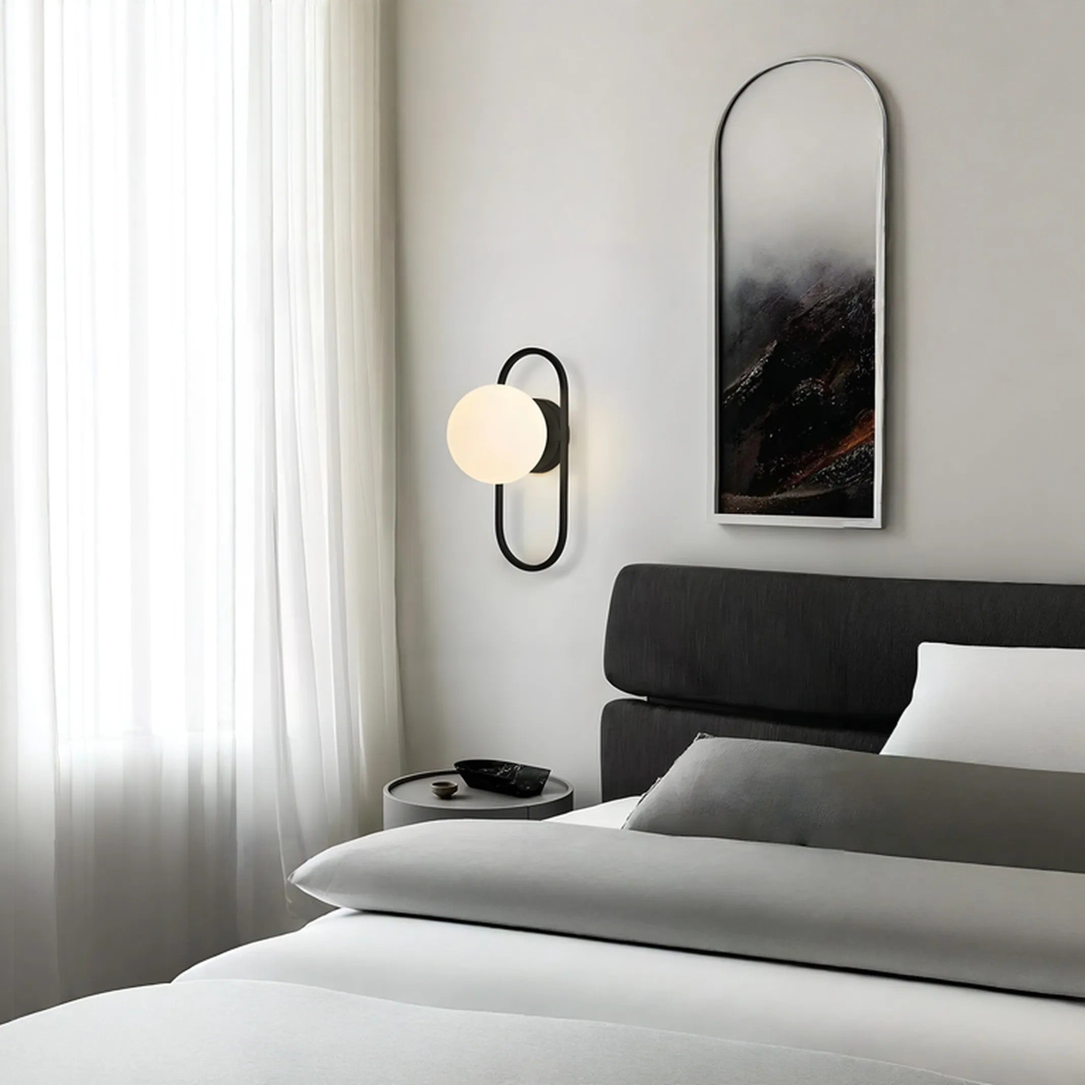 LAMPA ŚCIENNA KINKIET APP1755-1W BLACK WHITE 5