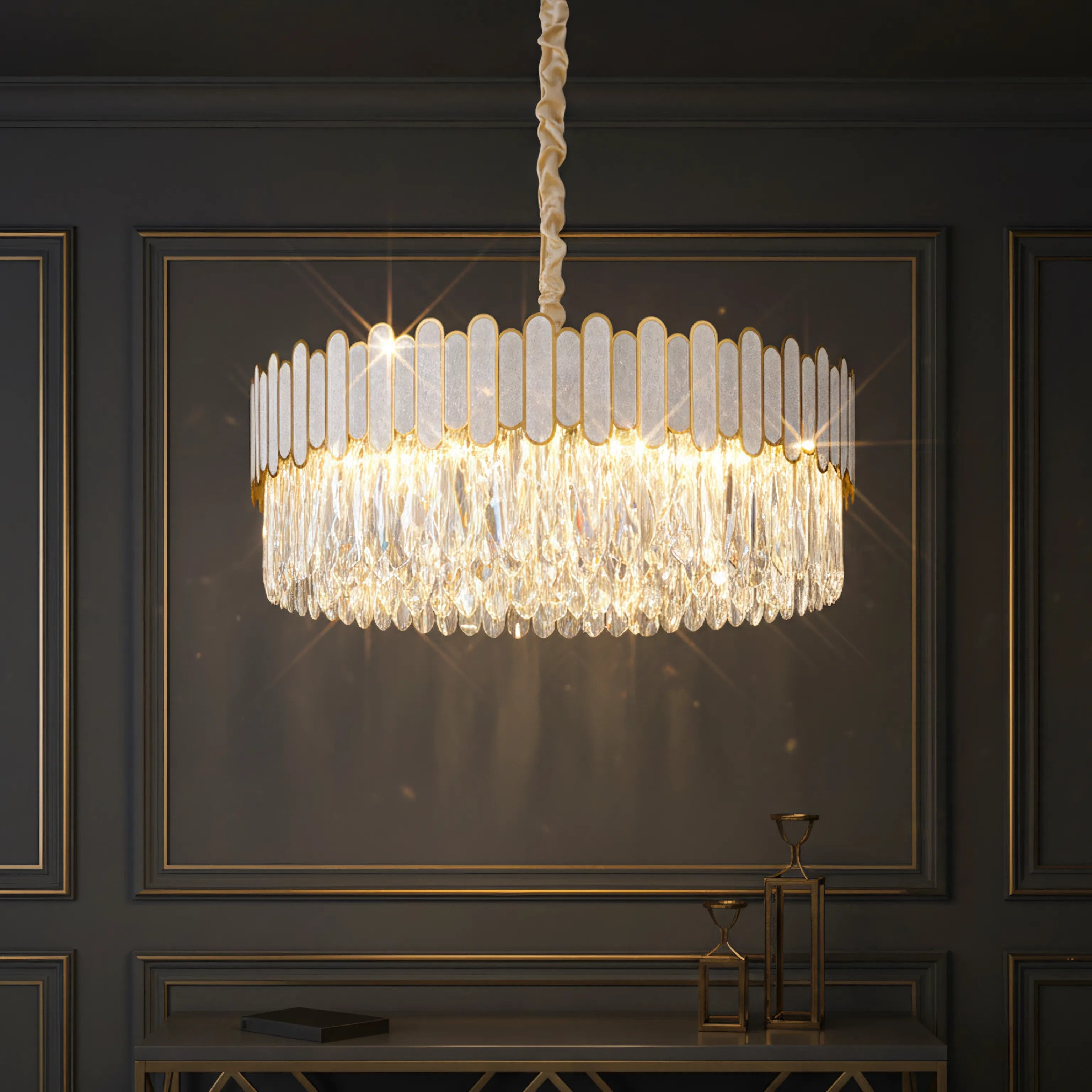 Lampa Sufitowa Wisząca APP1747-8CP 60 Cm Złota 5