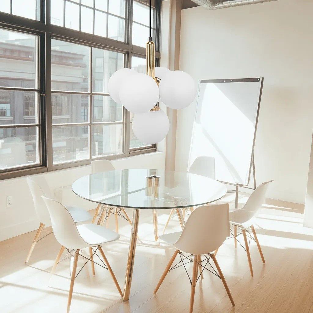 LAMPA SUFITOWA WISZĄCA ZŁOTA APP1574-5CP 5