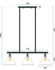 LAMPA SUFITOWA SZKLANA METALOWA APP318-3CP 5