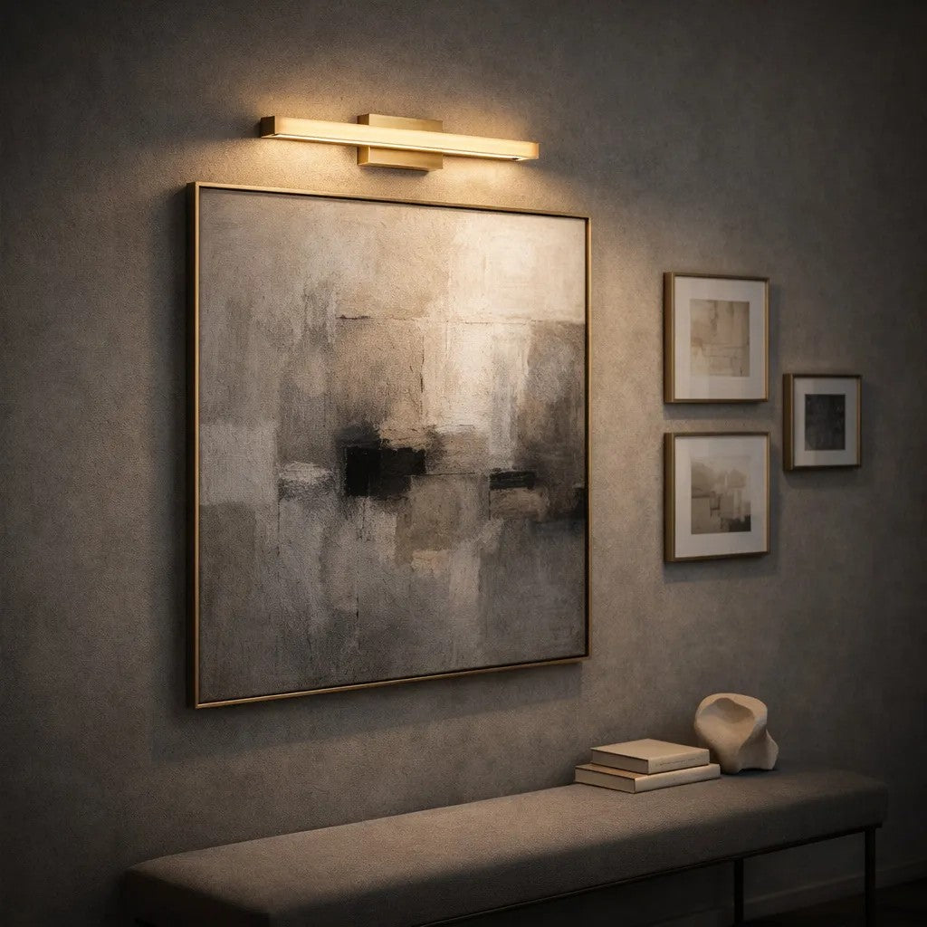 KINKIET ŁAZIENKOWY LED 42CM APP1851-1W BRUSH GOLD 5