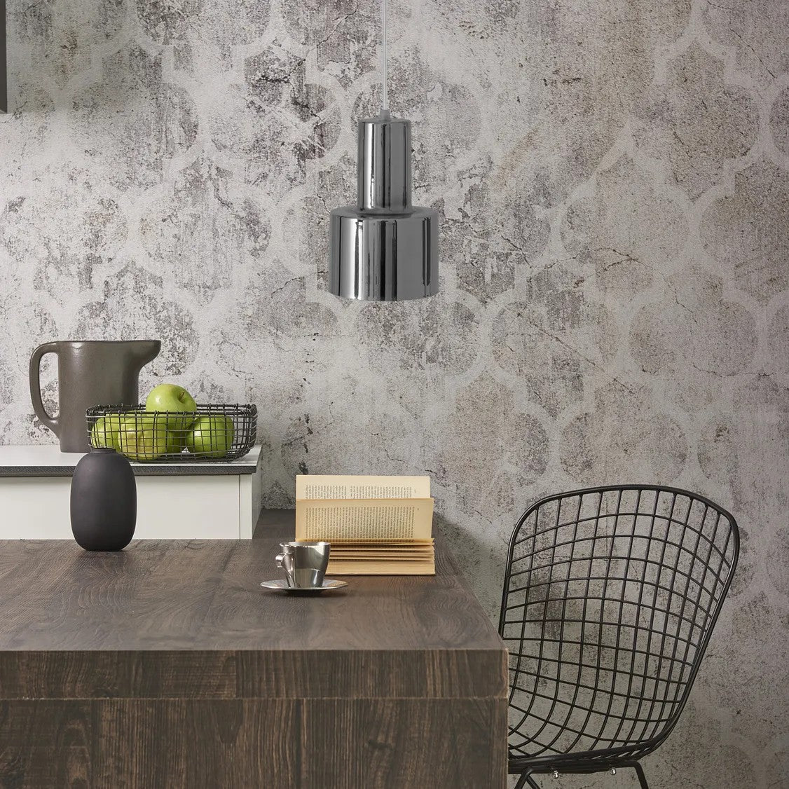 Lampa Wisząca APP285-1 Srebrna 5