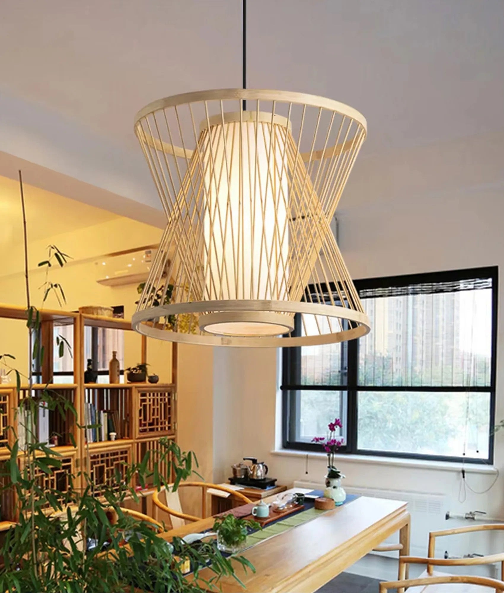 LAMPA WISZĄCA BAMBUSOWA APP1630-1CP 5