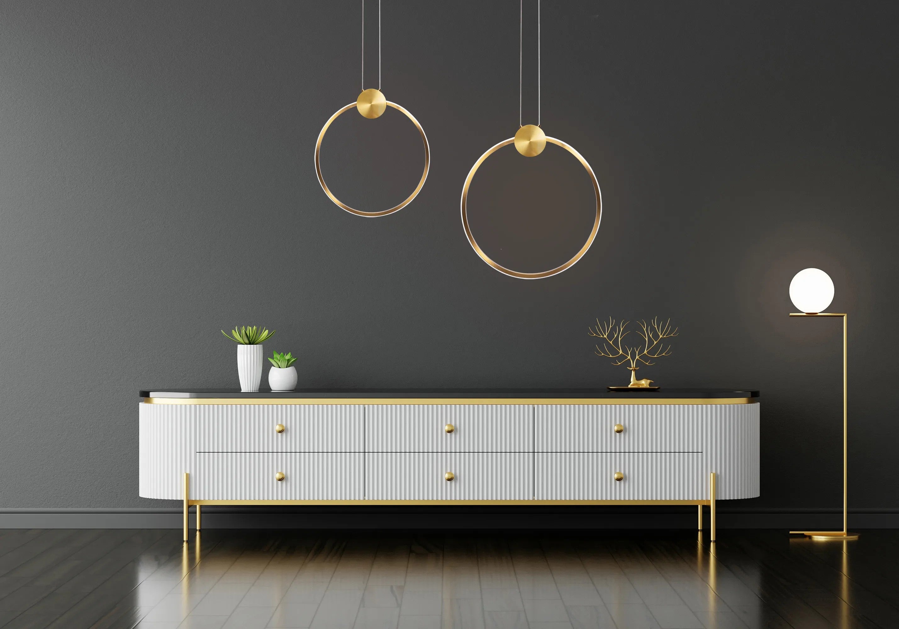 LAMPA SUFITOWA WISZĄCA LED APP1394-CP OLD GOLD 30cm 5