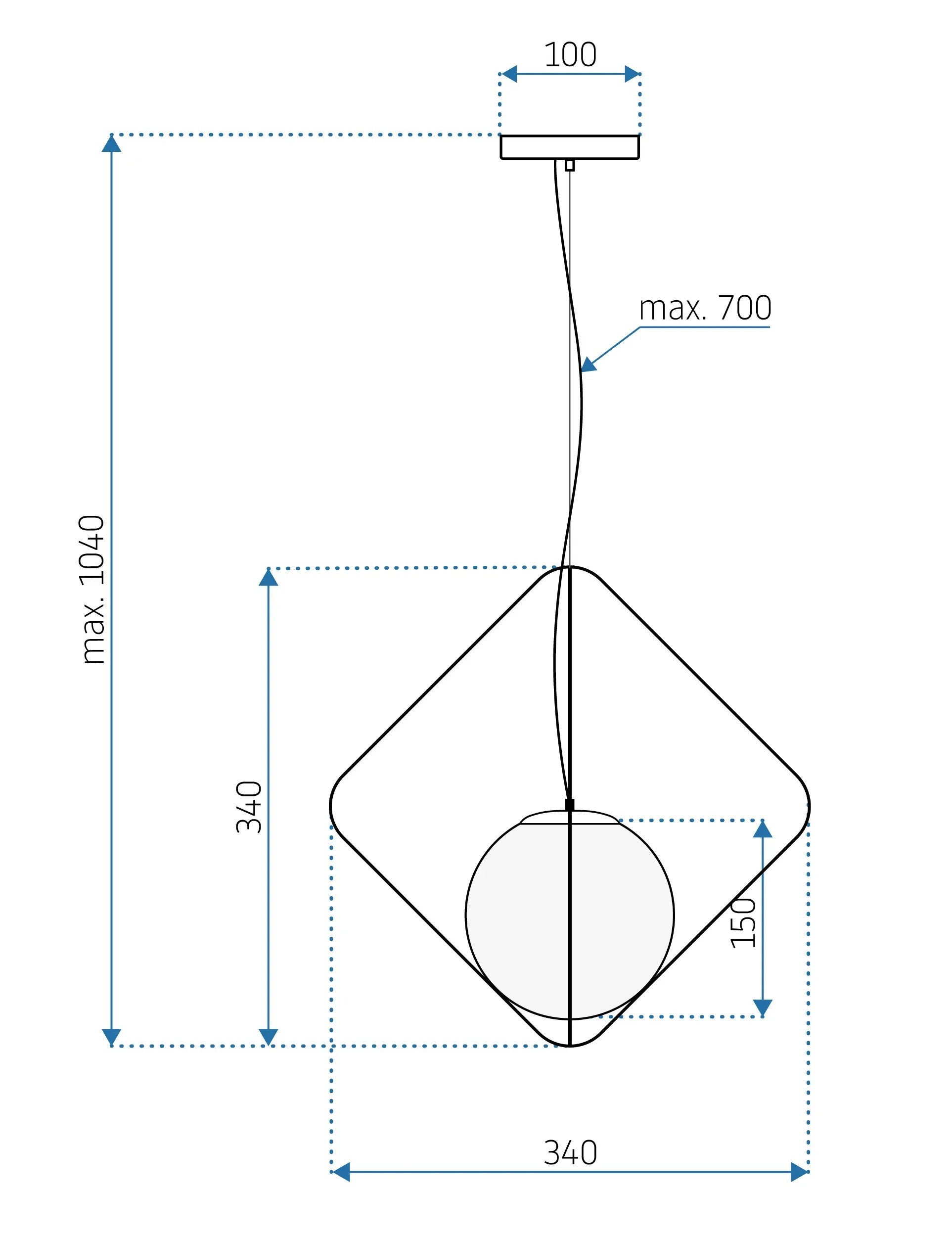 Lampa Wisząca APP1017-1CP 5