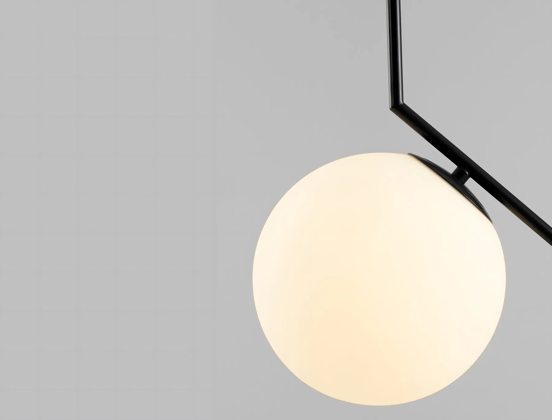 Lampa Sufitowa Wisząca Szklana Kula G107-1W Czarna Biała 5