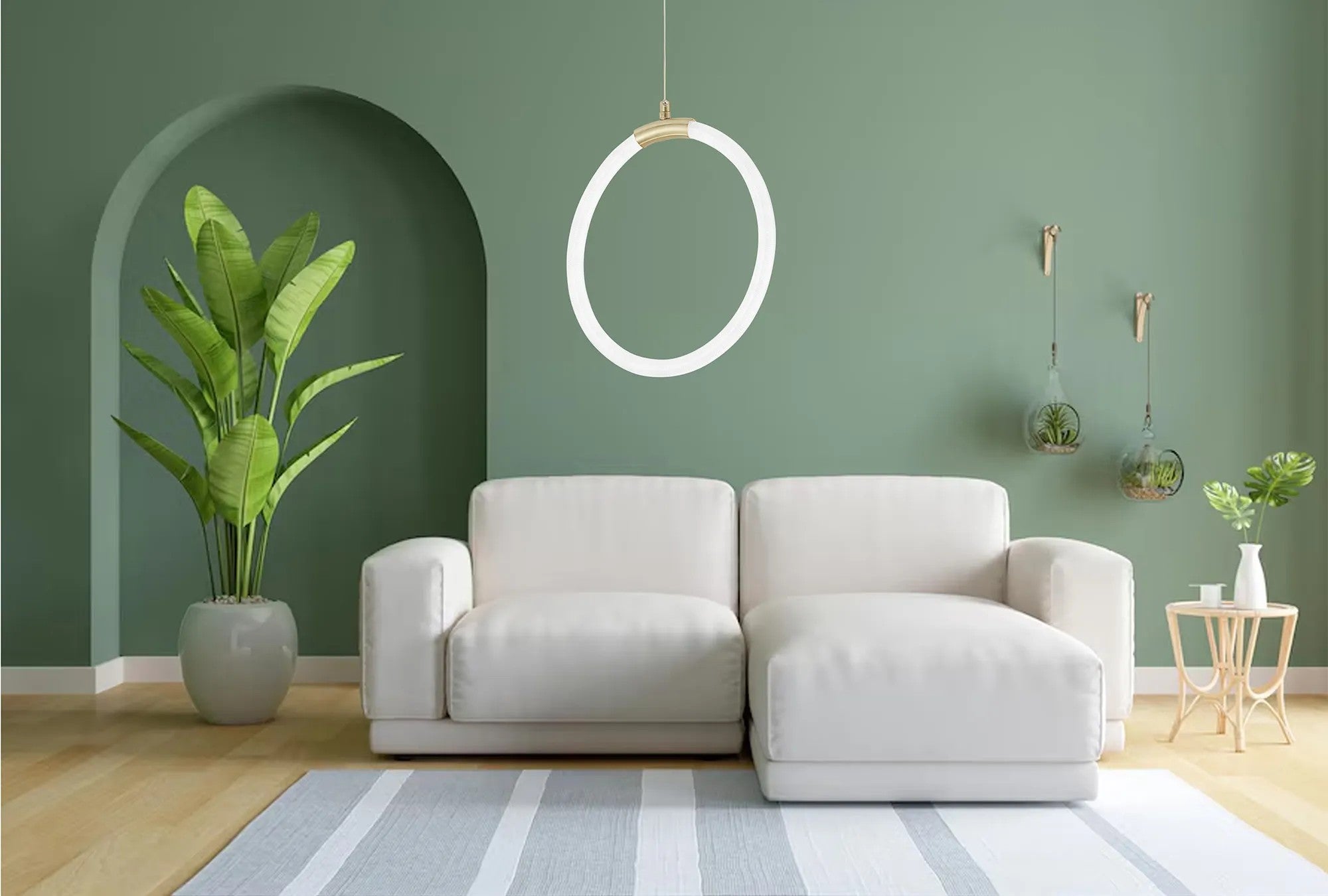 LAMPA WISZĄCA LED G020-CP ZŁOTA 5