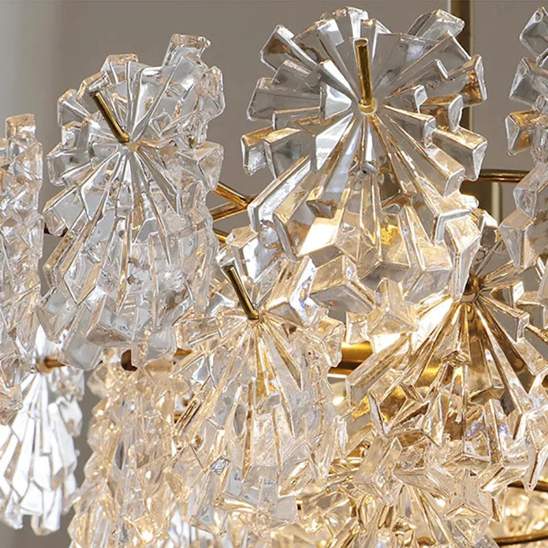 LAMPA KRYSZTAŁOWA WISZĄCA APP1198-4CP ZŁOTA 5