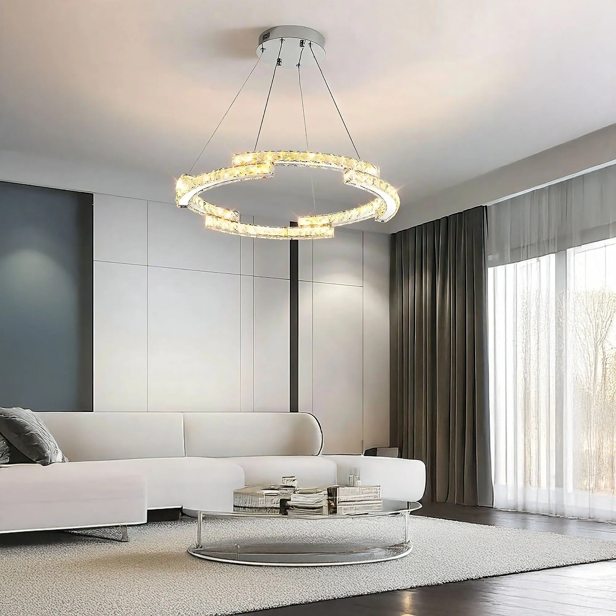 LAMPA SUFITOWA WISZĄCA LED APP1770-CP CHROM 60cm 5