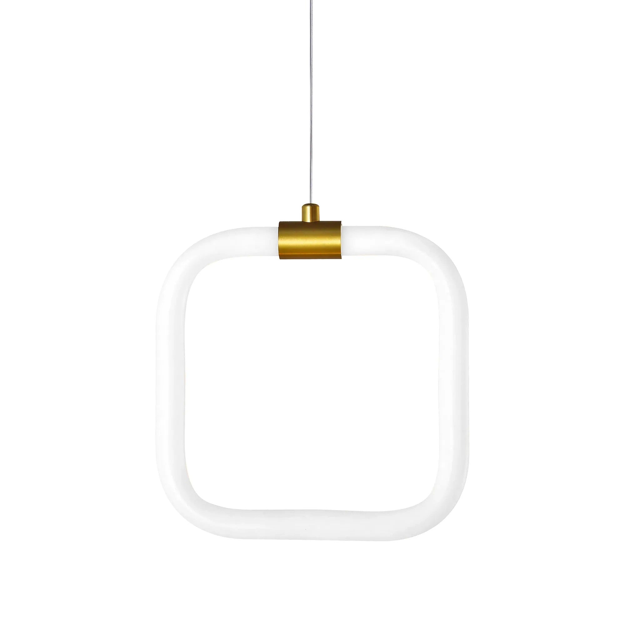LAMPA SUFITOWA WISZĄCA LED LHJ057-CP1 ZŁOTA SZCZOTKOWANA 5