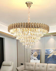 Lampa Wisząca Z Kryształami G061-CP 80CM ZŁOTA 5