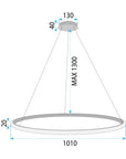 Lampa Wisząca LHJ003-CP 100 Cm GOLD 5