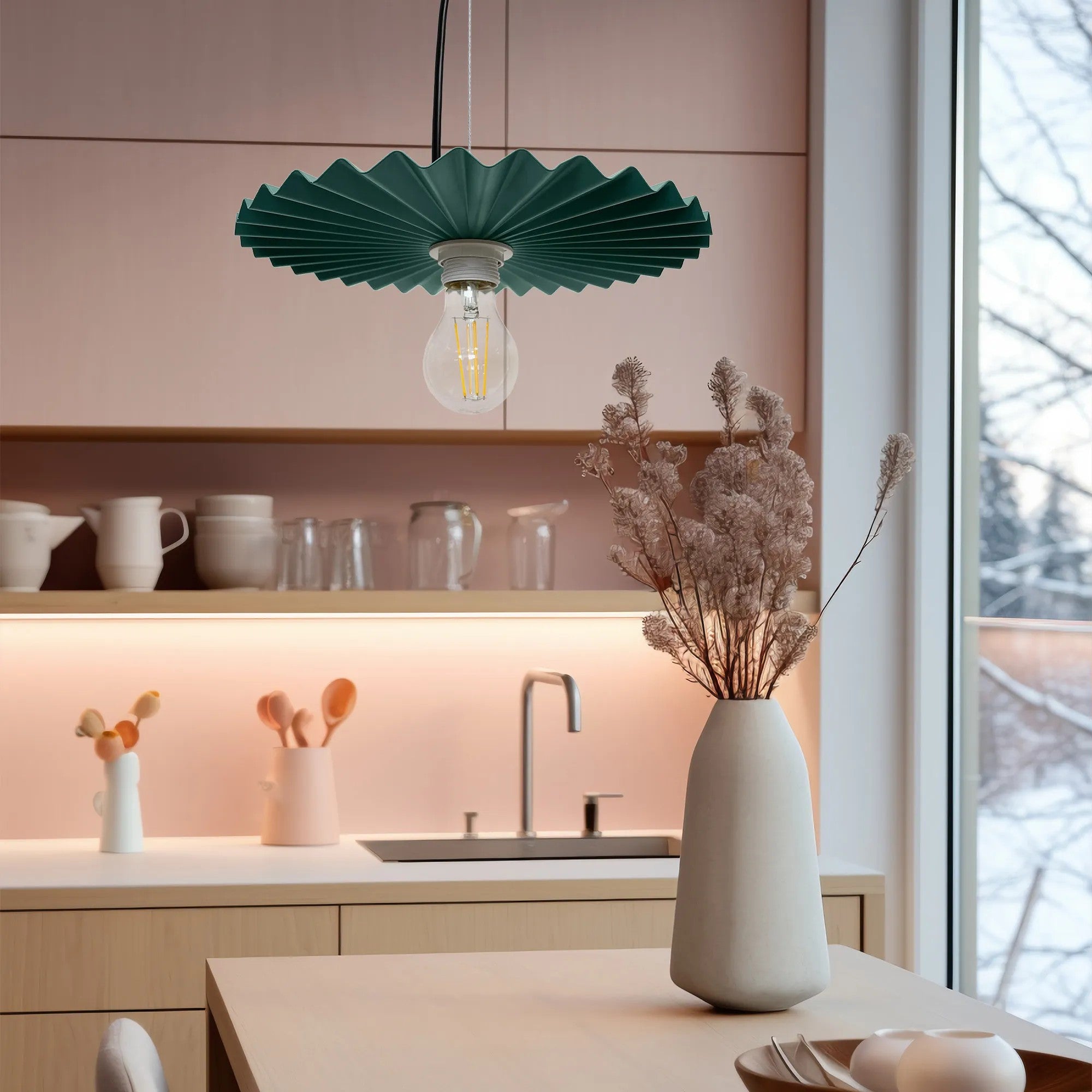 LAMPA SUFITOWA WISZĄCA APP1455-1CP Zielony 5