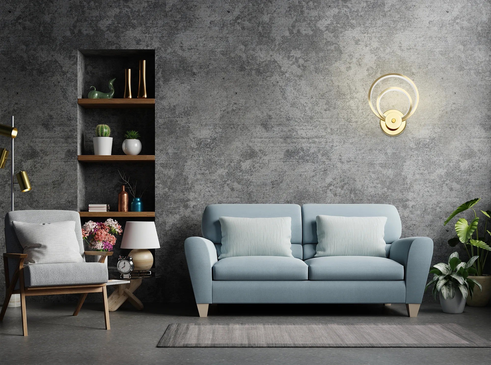 LAMPA ŚCIENNA KINKIET LED APP1043-W Złota 5