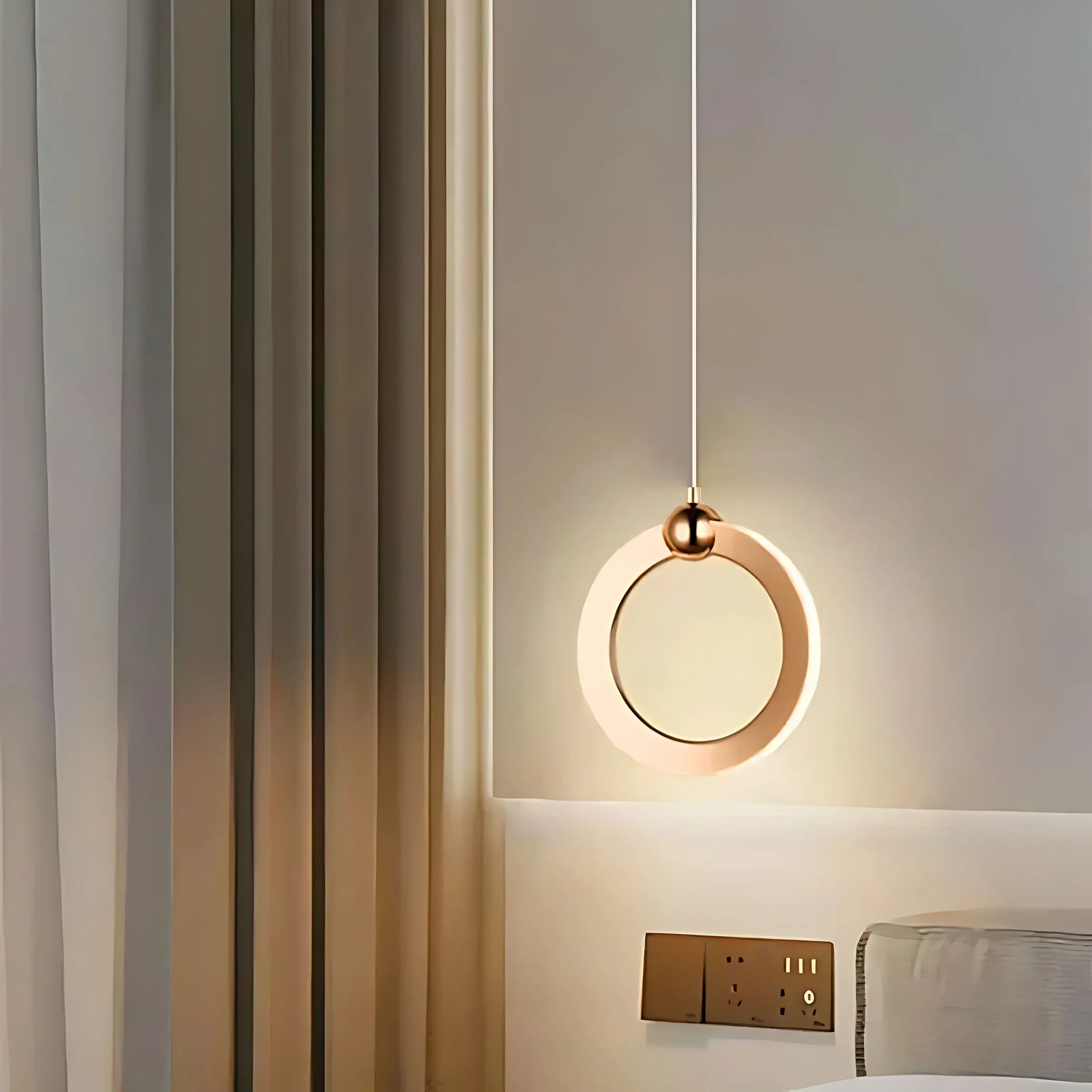 LAMPA SUFITOWA WISZĄCA LED LHJ101-1CP ZŁOTA 5