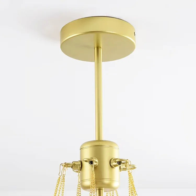 LAMPA SUFITOWA WISZĄCA APP1688-12CP Złota 5