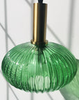 Lampa Sufitowa Wisząca Szklana APP465-1CP Zielona 5