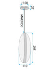 LAMPA SUFITOWA WISZĄCA LED G131-CP GOLD 5