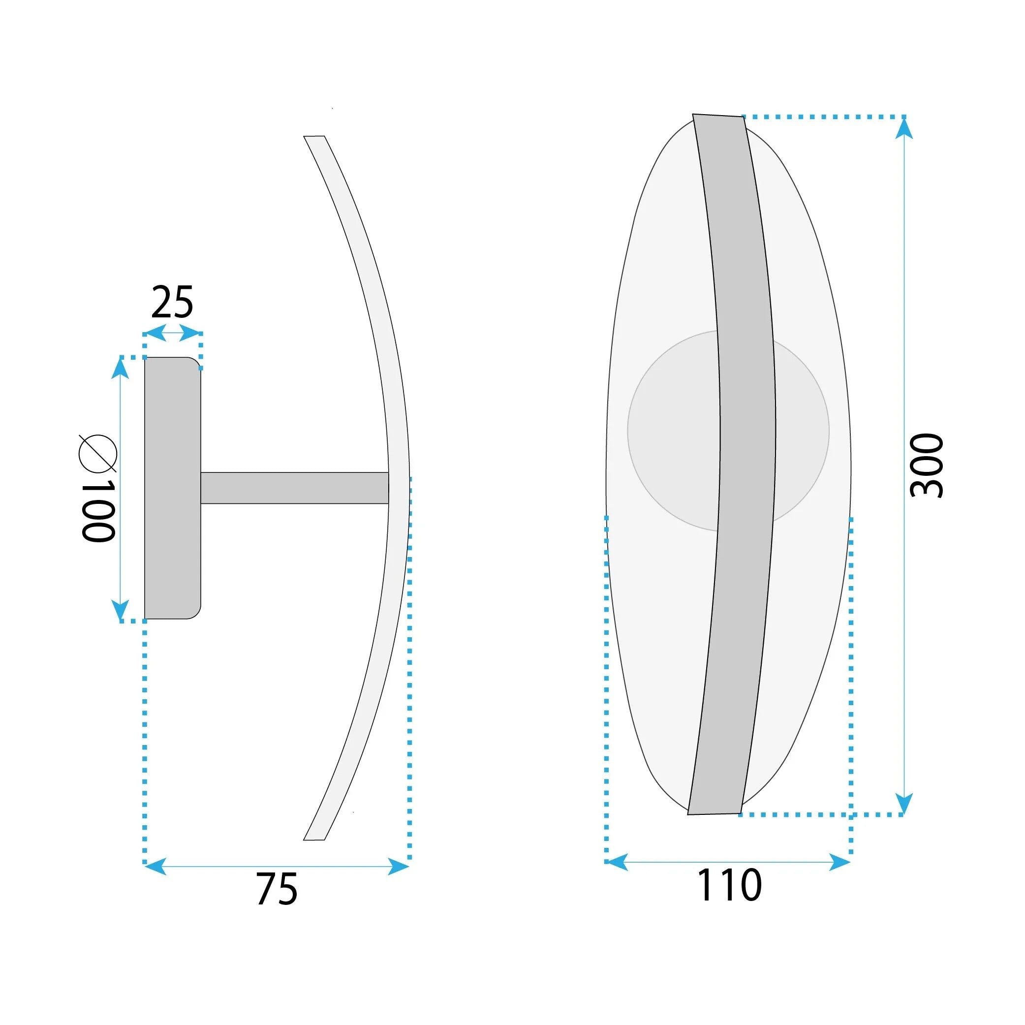 Kinkiet LED G130-W Złoty 5