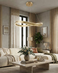 LAMPA SUFITOWA WISZĄCA SWE069-CP 80cm ZŁOTA SZCZOTKOWANA 5