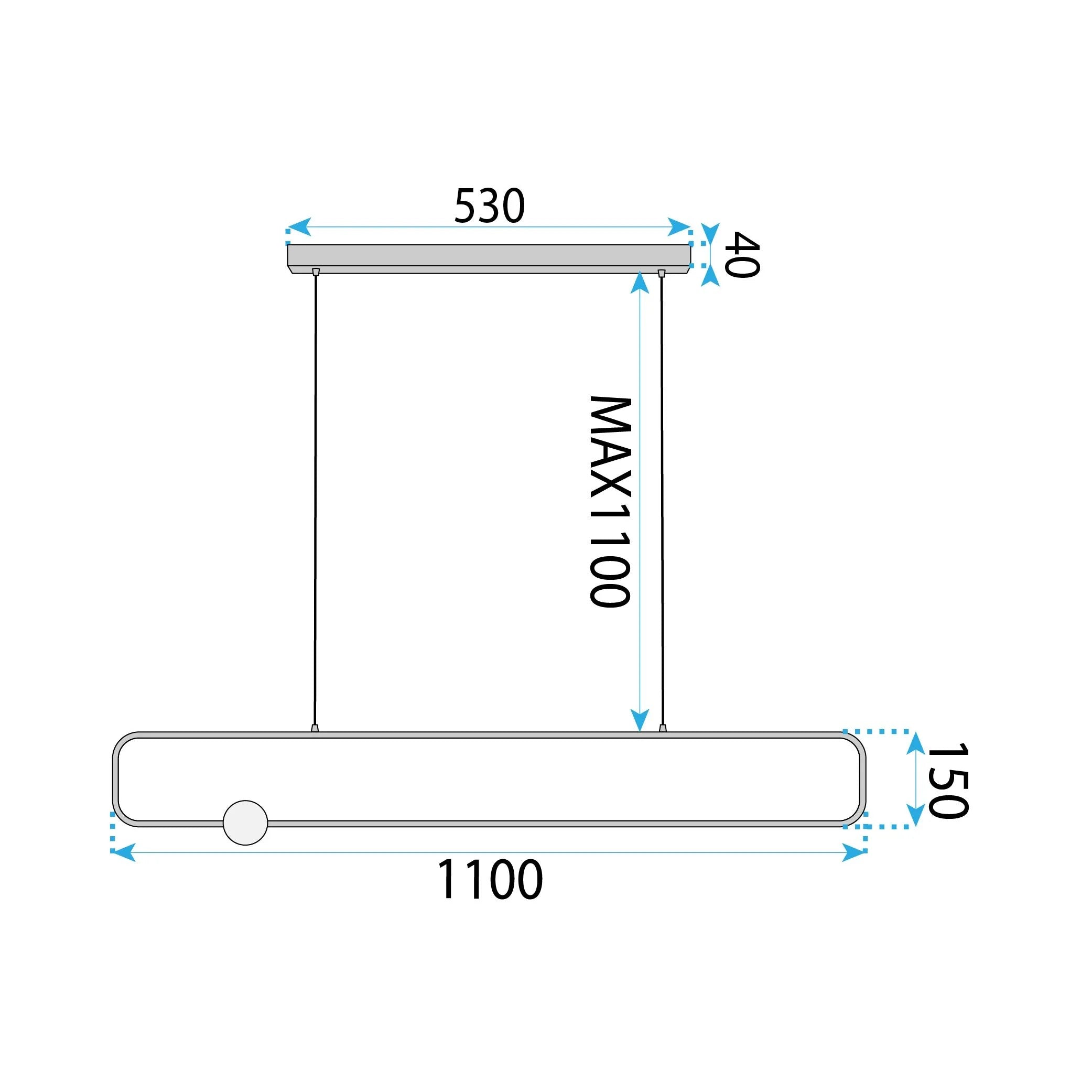 LAMPA SUFITOWA WISZĄCA LED G123-CP CZARNA 5