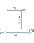 LAMPA SUFITOWA WISZĄCA LED G123-CP CZARNA 5