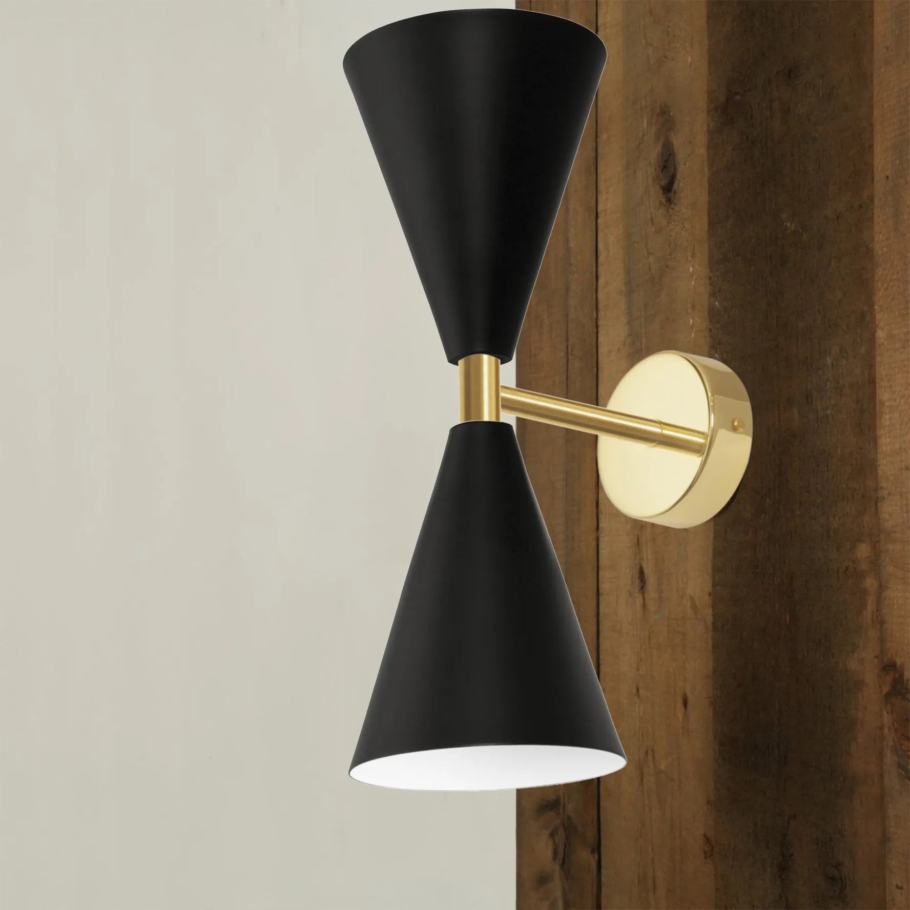 LAMPA ŚCIENNA KINKIET APP1140-2W Czarno-złota 5