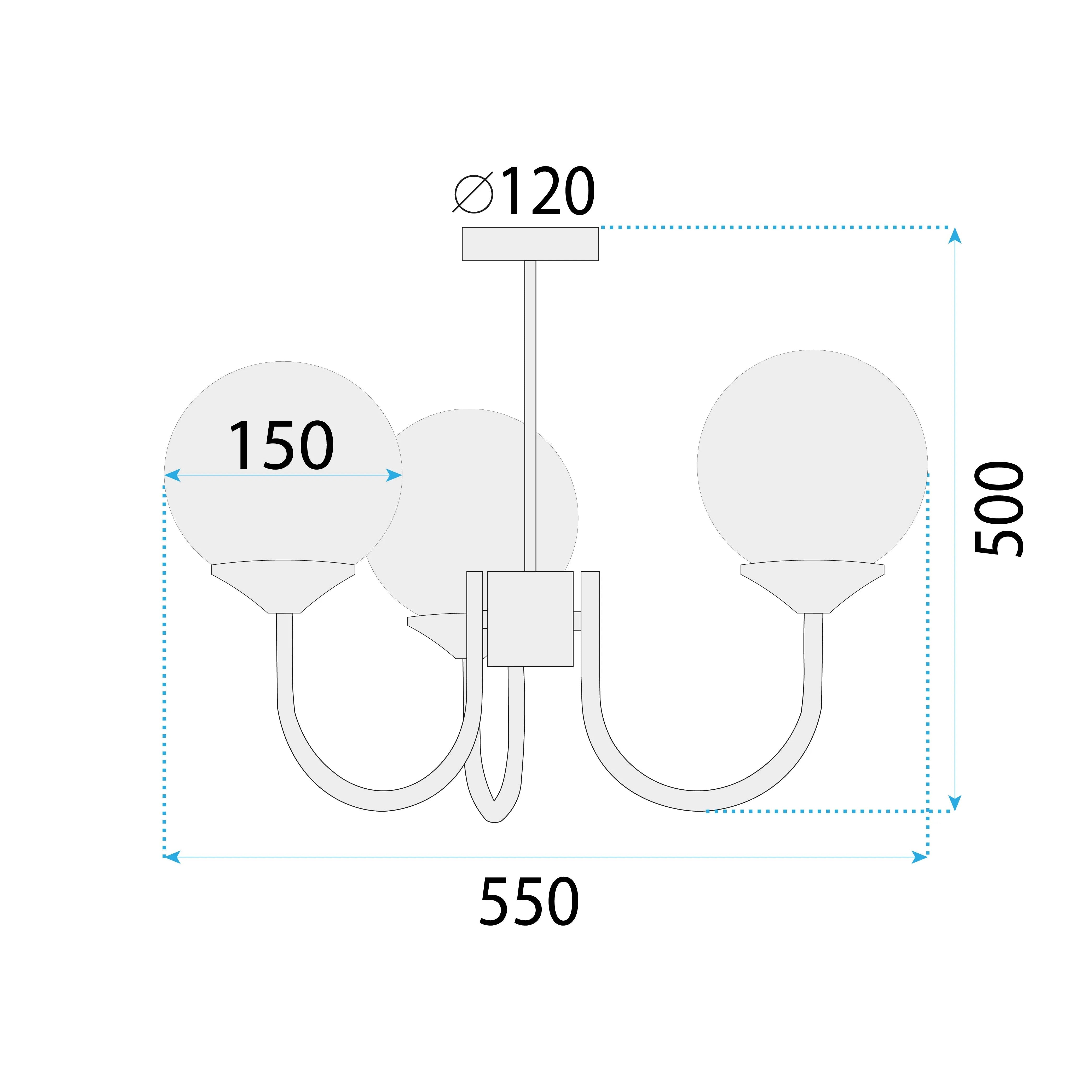 Lampa Wisząca APP1579-3CP 5