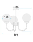 Lampa Wisząca APP1579-3CP 5