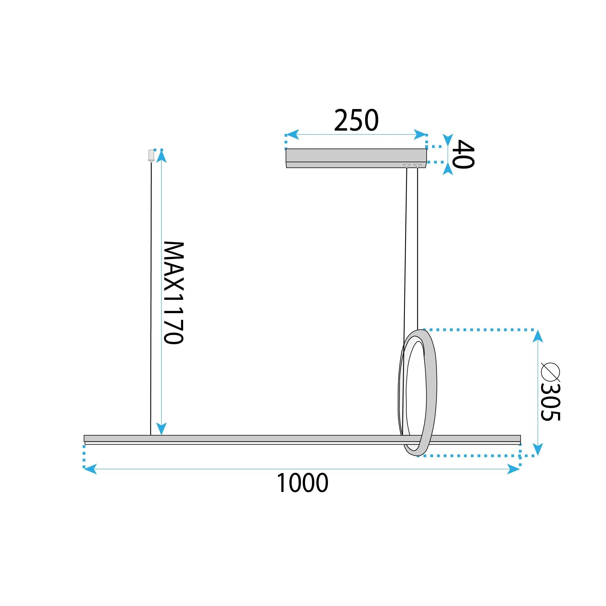 LAMPA SUFITOWA WISZĄCA LED LHJ111-CP C ZŁOTA SZCZOTKOWANA 5