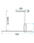 LAMPA SUFITOWA WISZĄCA LED LHJ111-CP C ZŁOTA SZCZOTKOWANA 5