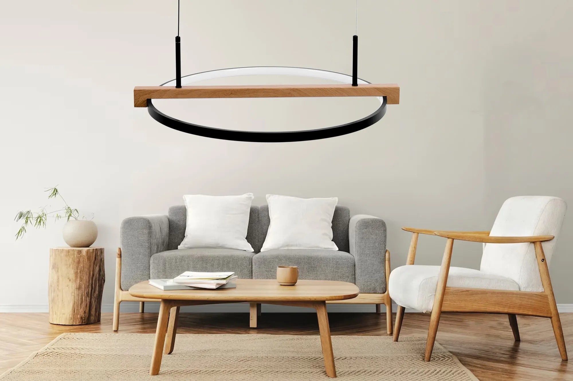 LAMPA LED WISZĄCA DREWNO APP1530-CP 5
