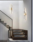 LAMPA ŚCIENNA KINKIET LED APP1437-W CZARNA/ZŁOTA 5