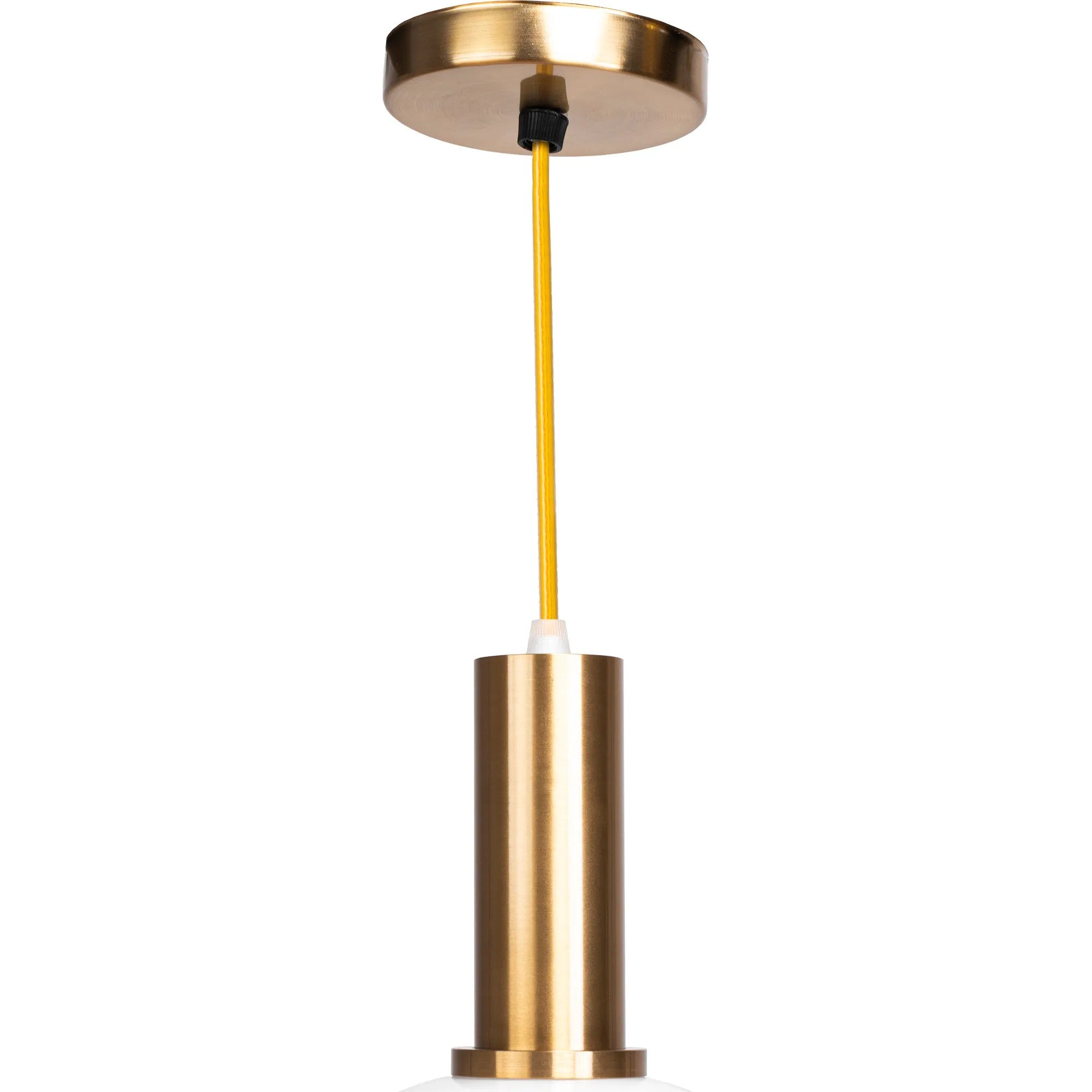 Lampa Wisząca Szklana Kula Mleczna APP666-1CP Złota 5