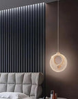 LAMPA WISZĄCA KRYSZTAŁOWA LED LHJ110-1CP JASNE RÓŻOWE ZŁOTO 5