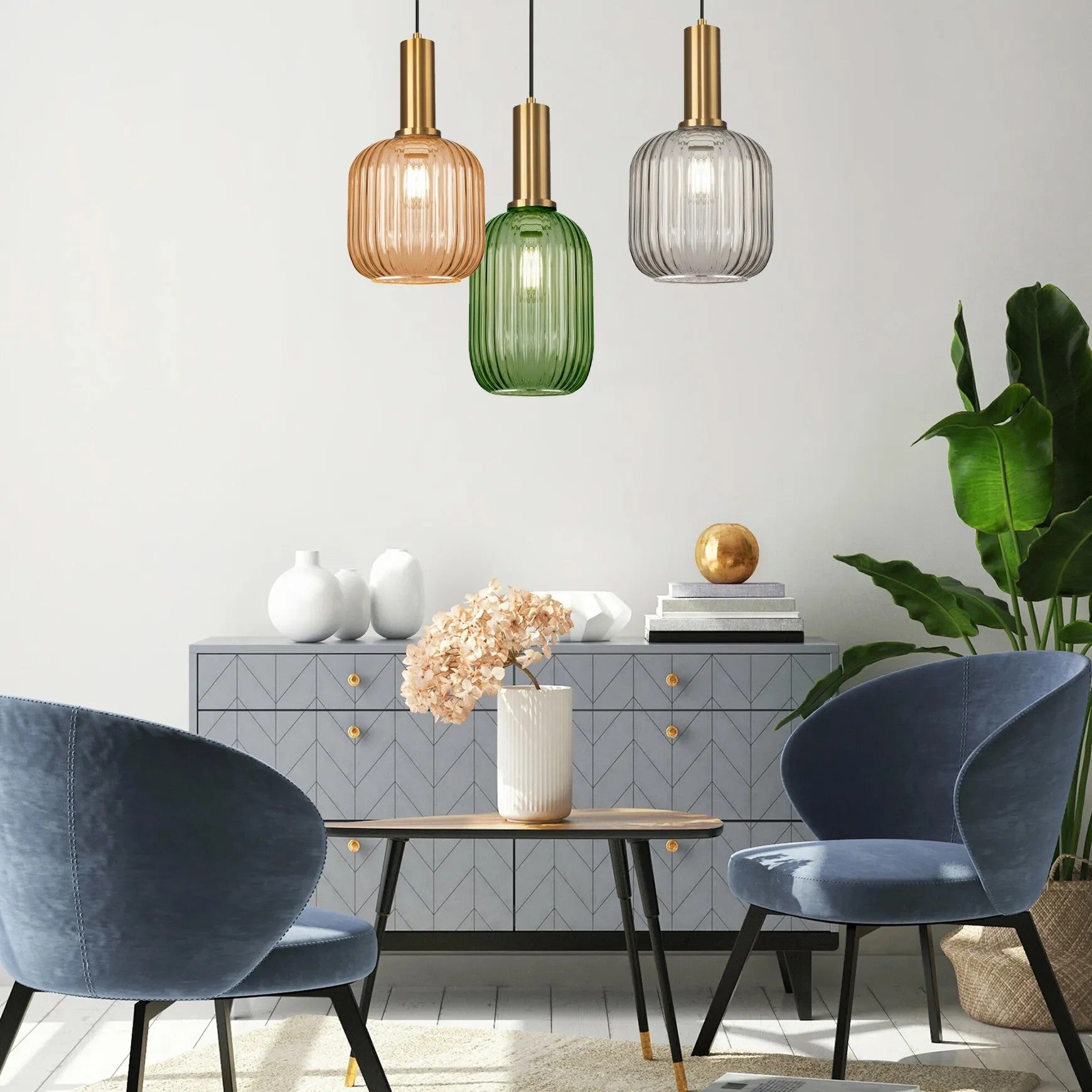 Lampa Sufitowa Wisząca Szklana APP459-1CP Zielona 5