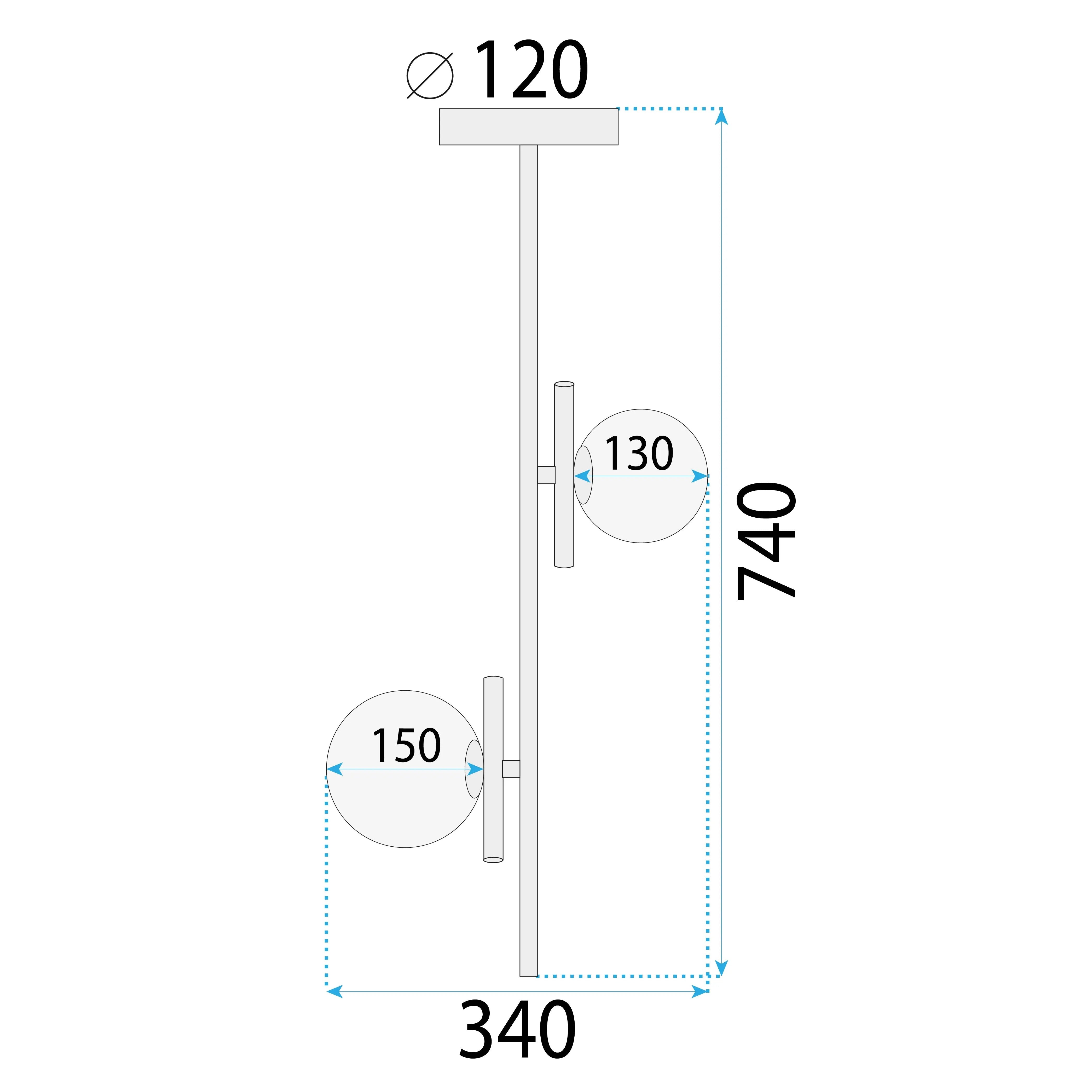 LAMPA SUFITOWA WISZĄCA Gold APP1666-2CP 5