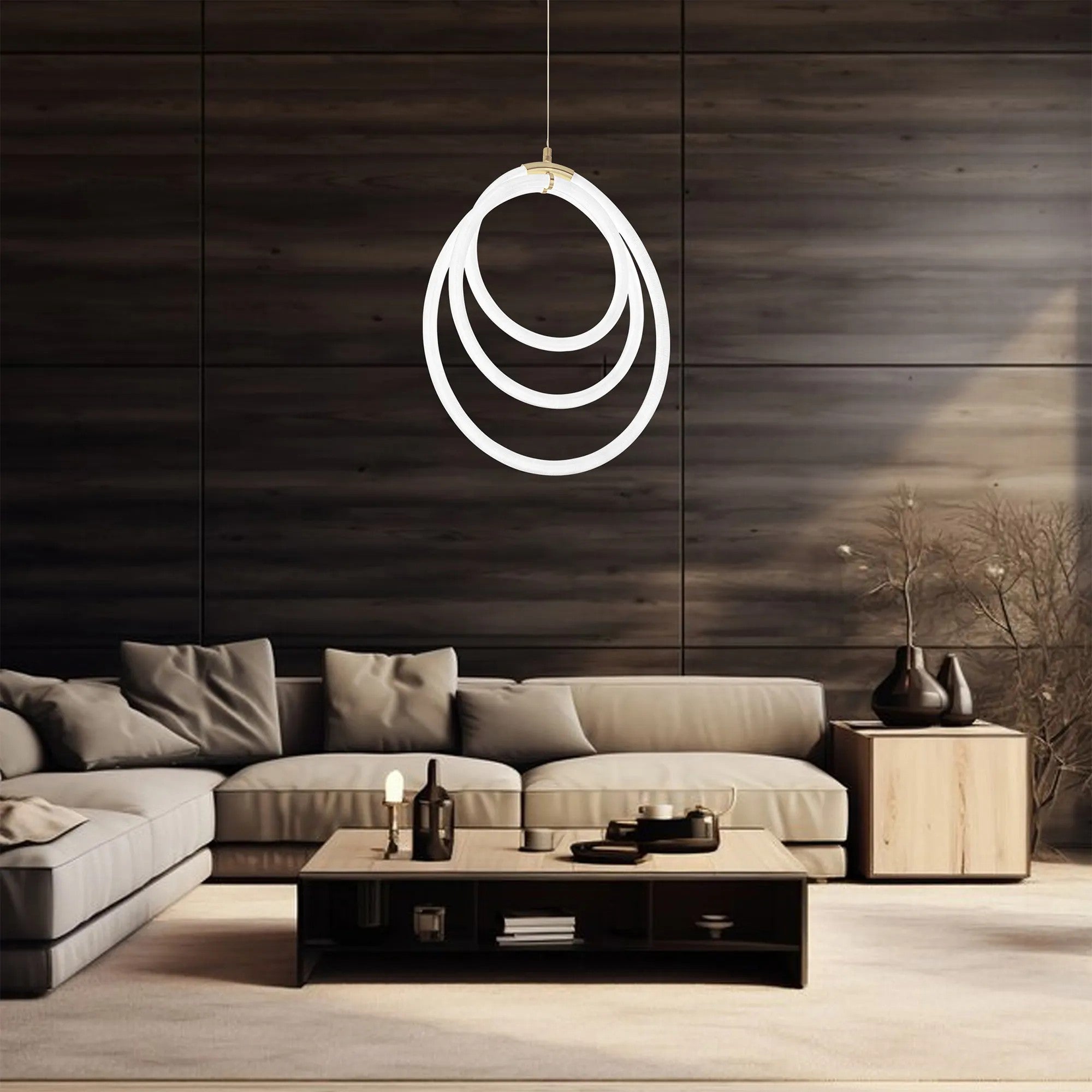 LAMPA WISZĄCA LED G016-CP ZŁOTA 5