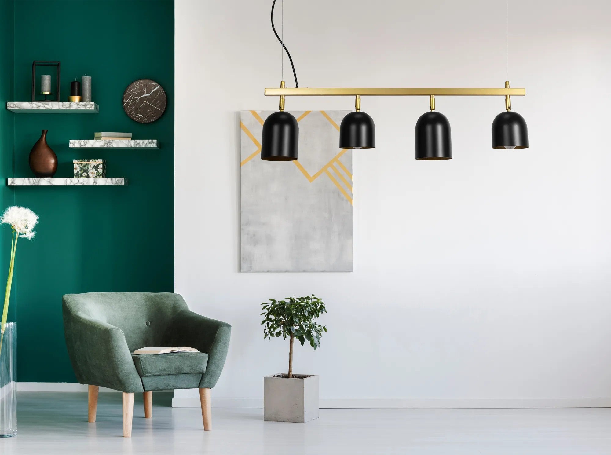 Lampa Wisząca APP1031-4CP Czarna 5