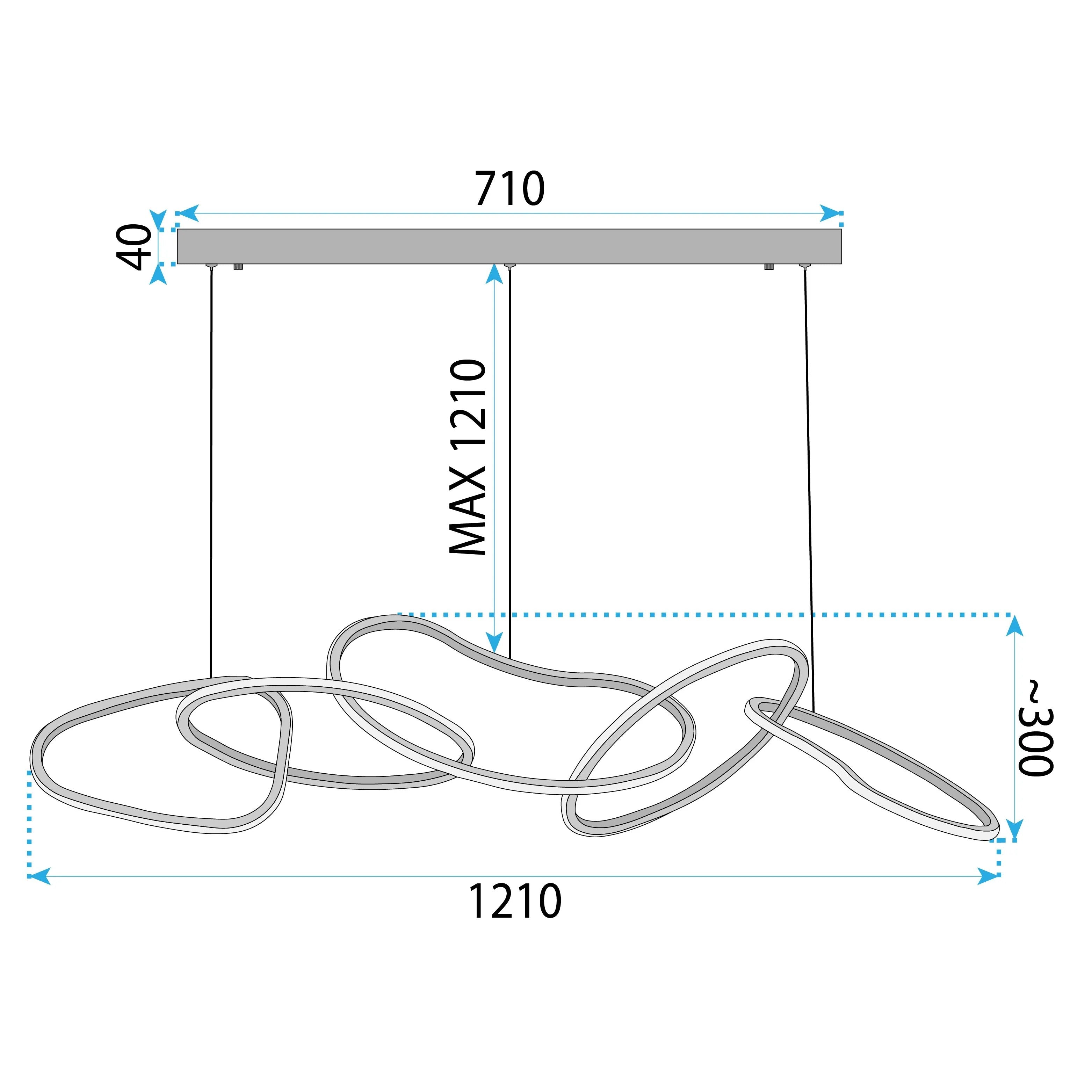 LAMPA WISZĄCA LED LHJ050-CP T ZŁOTA 5