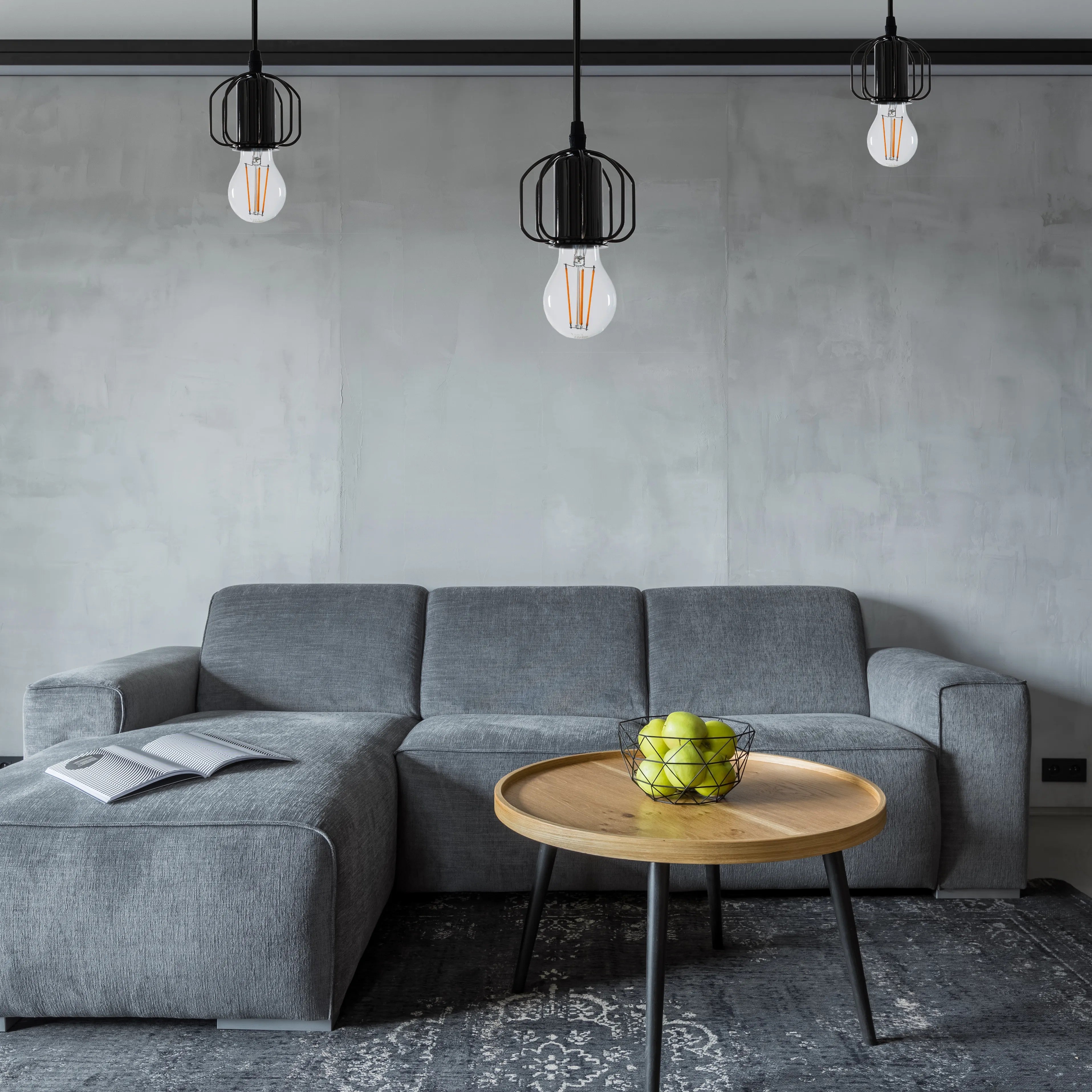 Lampa Sufitowa Wisząca W Stylu Loft APP595-1CP Czarna 5
