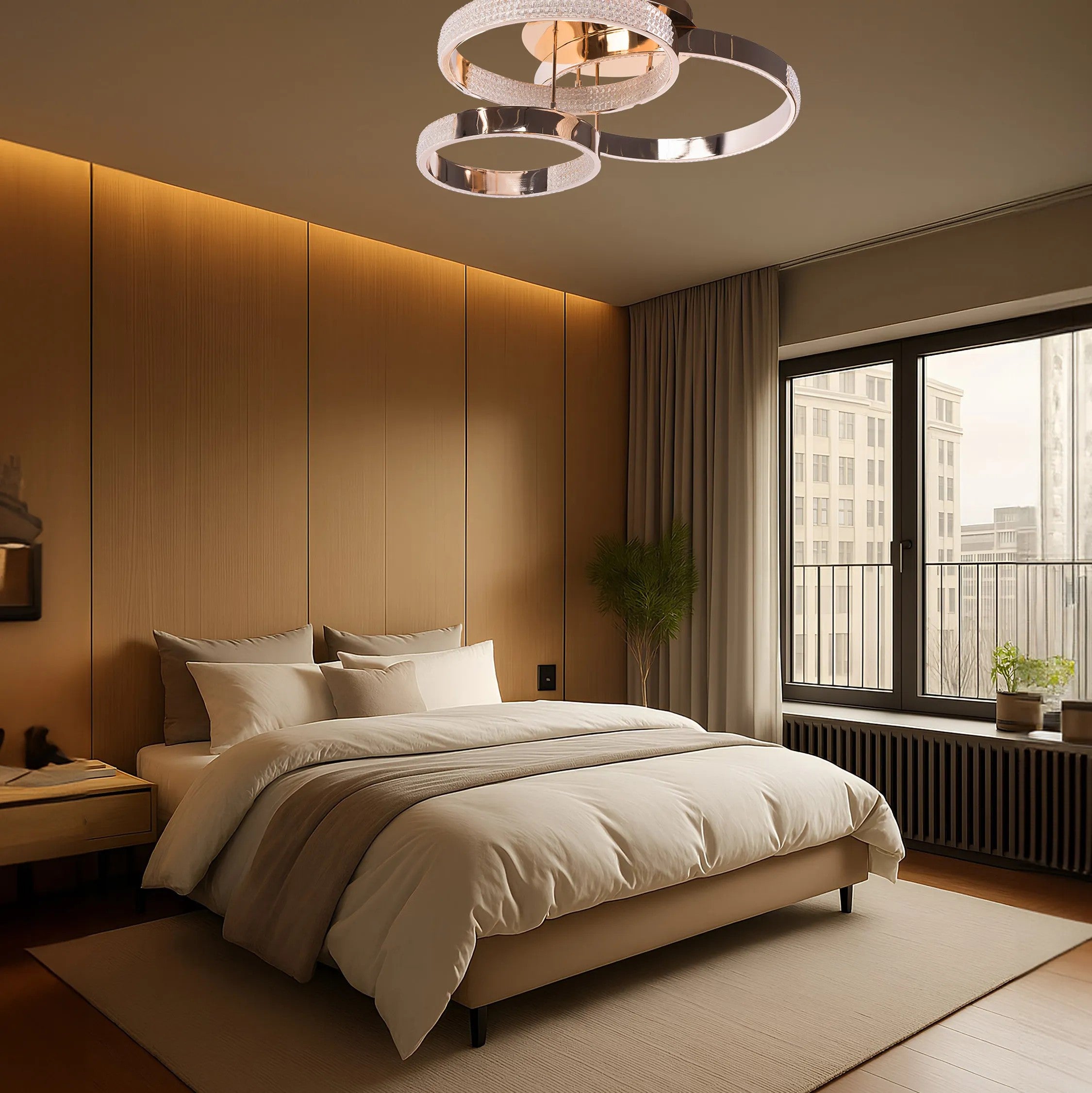 Lampa Sufitowa Nowoczesna LED G003-C Złota 5