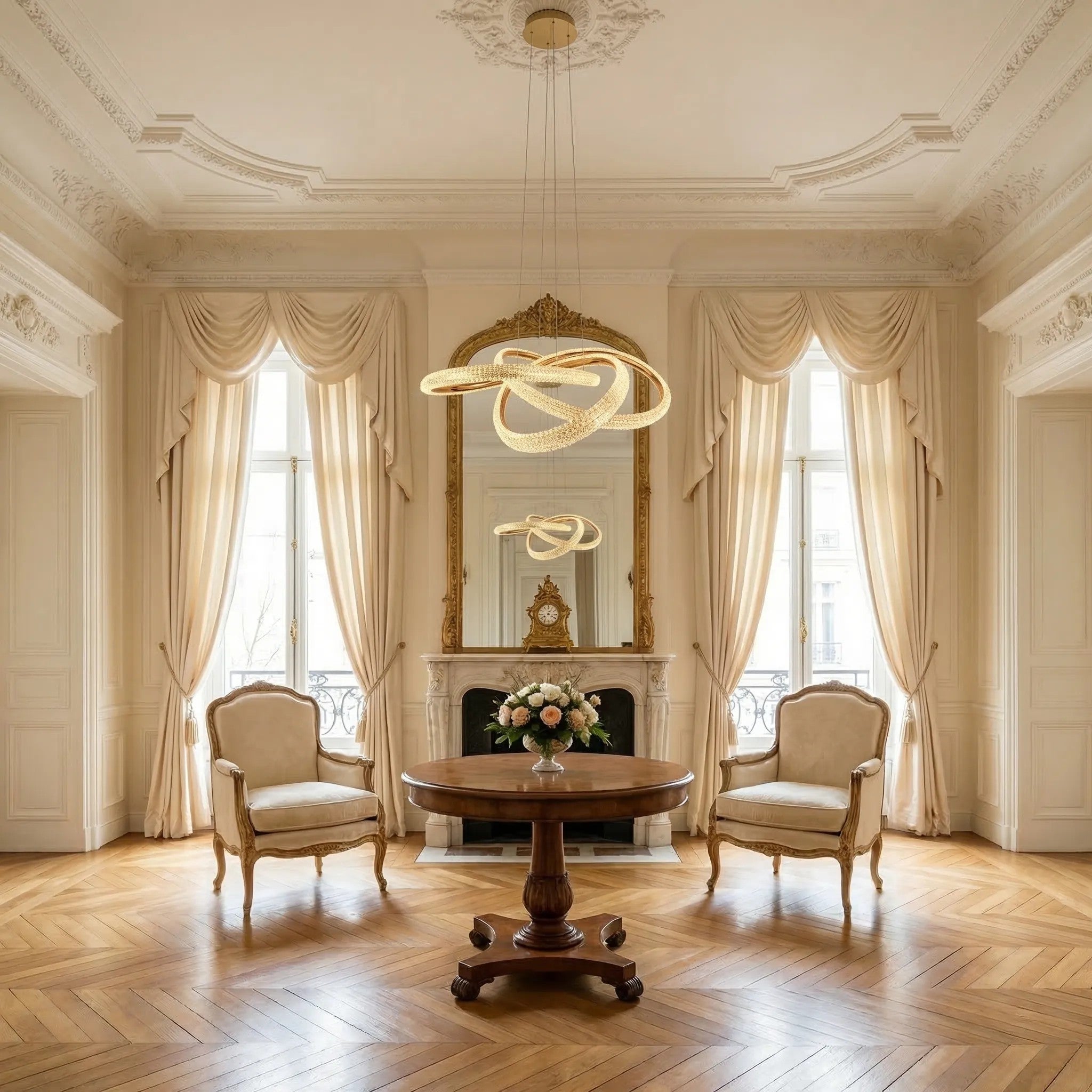LAMPA SUFITOWA WISZĄCA G153-CP ZŁOTA 5