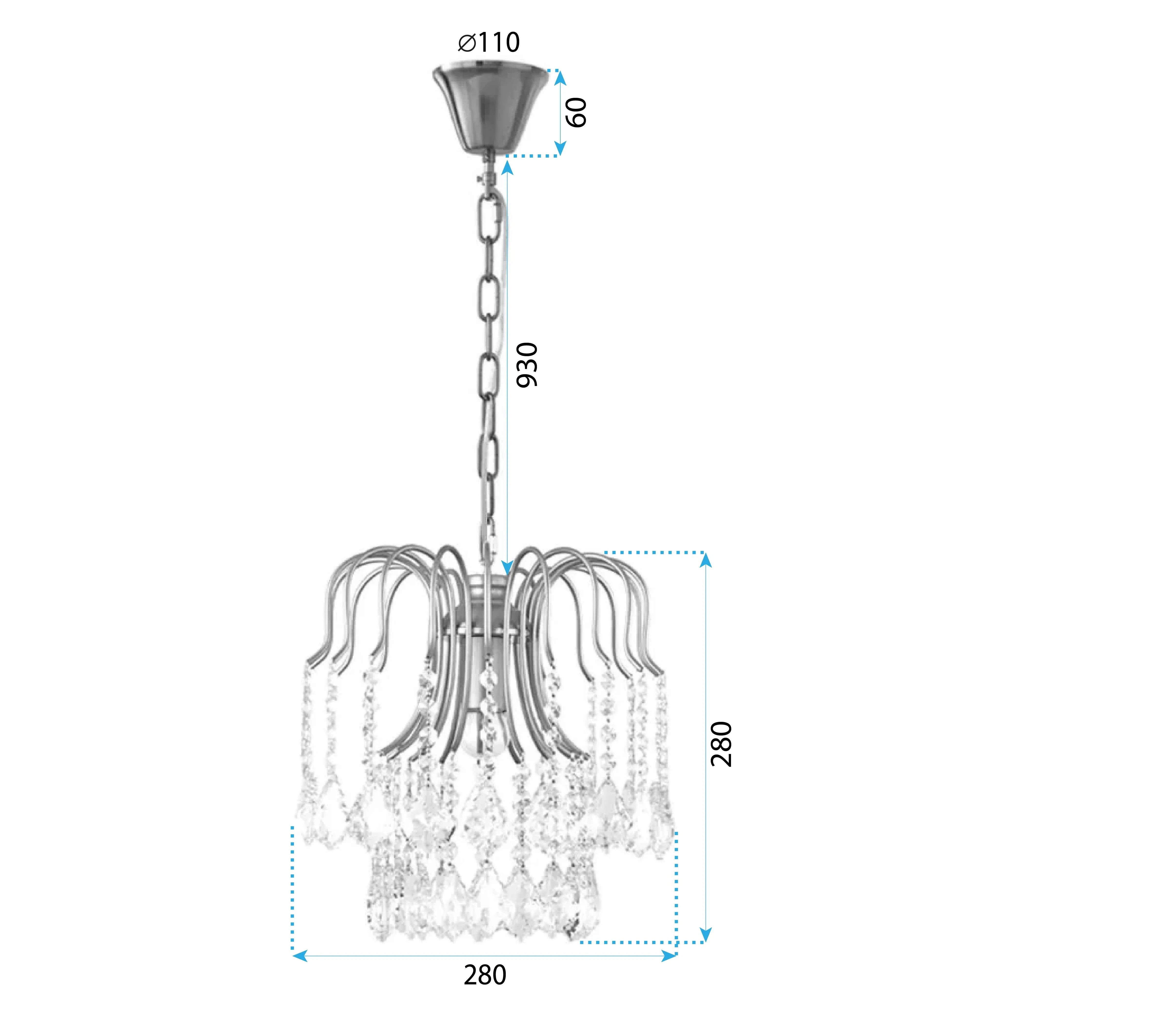 Lampa Kryształowa Wisząca APP1650-1CP 5