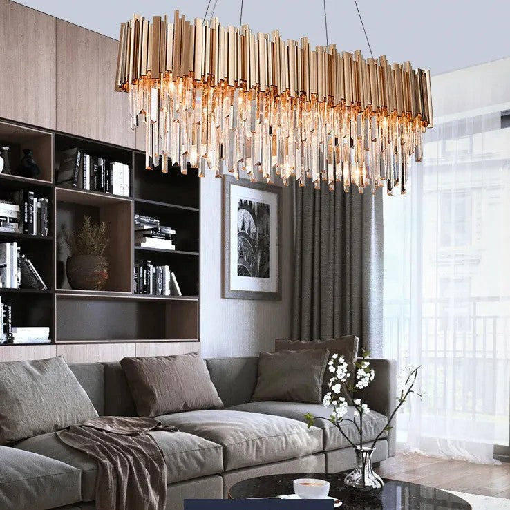 KRYSZTAŁOWA LAMPA SUFITOWA 312355 Złota 5
