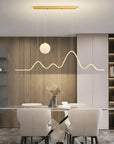 Lampa WISZĄCA LED LHJ034-CP 120 Cm ZŁOTA SZCZOTKOWANA 5