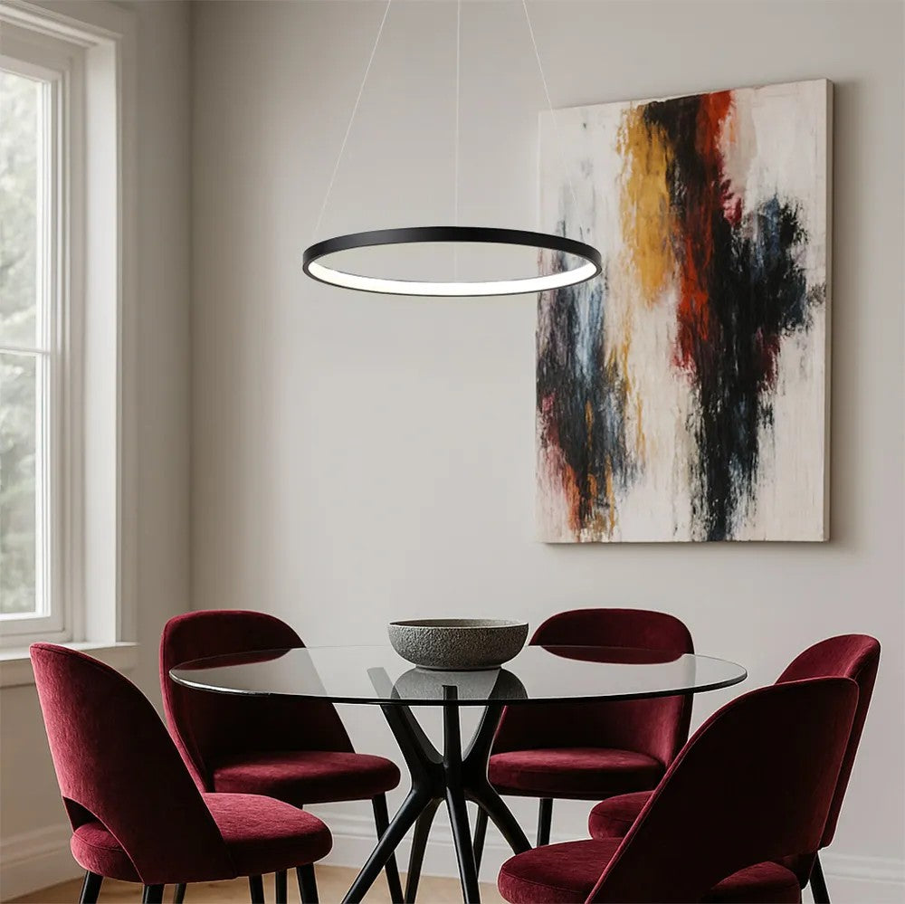 LAMPA SUFITOWA WISZĄCA LHJ011-CP 40cm Czarna 5
