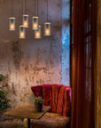 LAMPA SUFITOWA WISZĄCA APP1813-6CP Frosted Grey 5