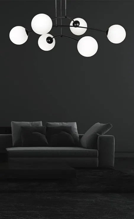 LAMPA WISZĄCA SUFITOWA CZARNY MAT APP1576-6C 5