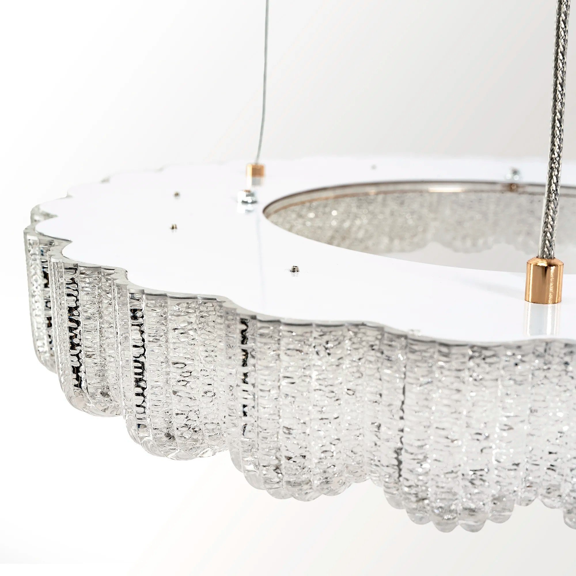 LAMPA WISZĄCA LED MS018-CP Różowe Złoto 40cm 5